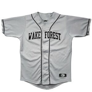 Boys Wake Forest Baseball Jersey Demon Deacons College NCAA Gray size YOUTH L